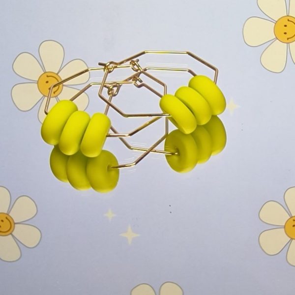 Acid Bead Hex Hoops